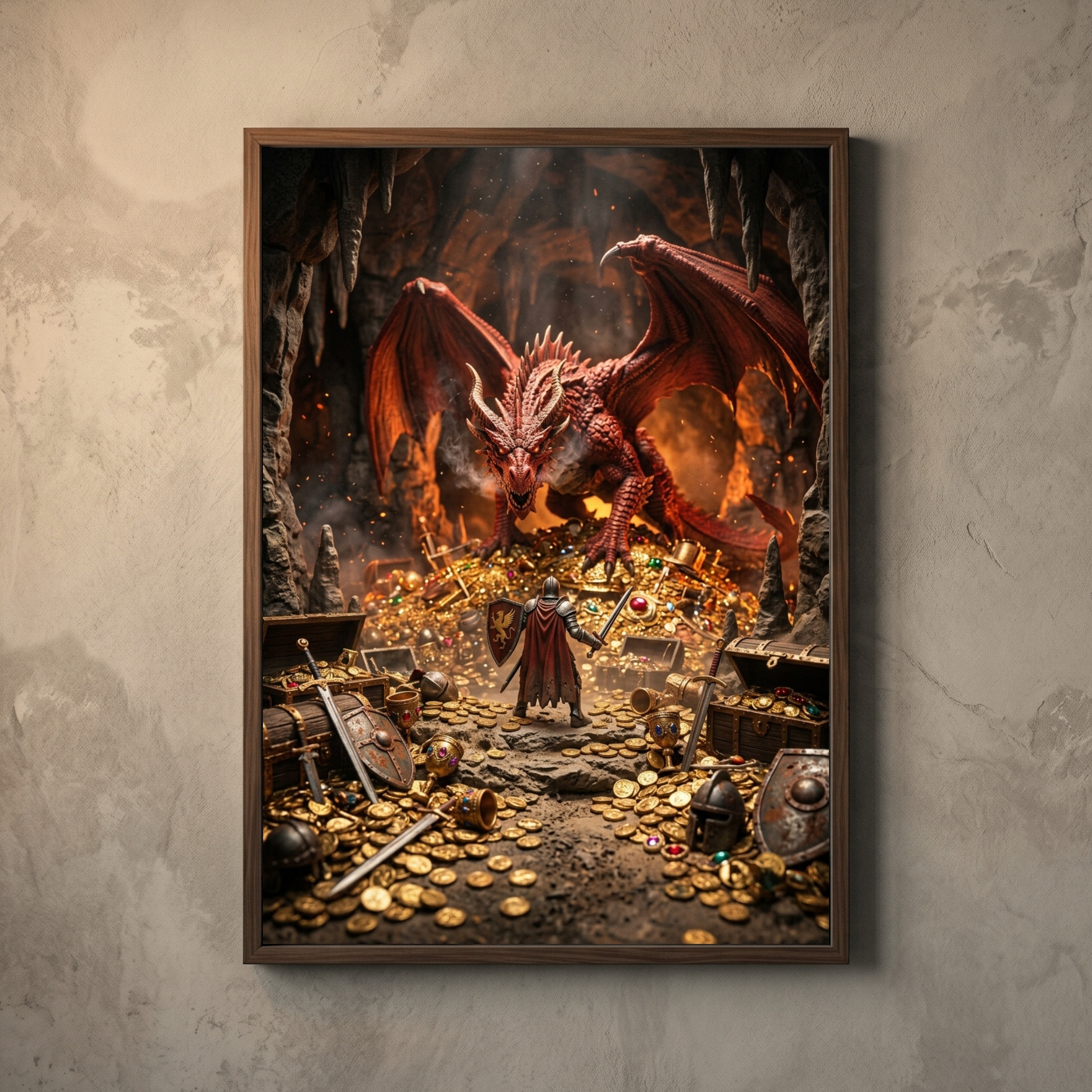Red Dragon's Hoard Fine Art Poster