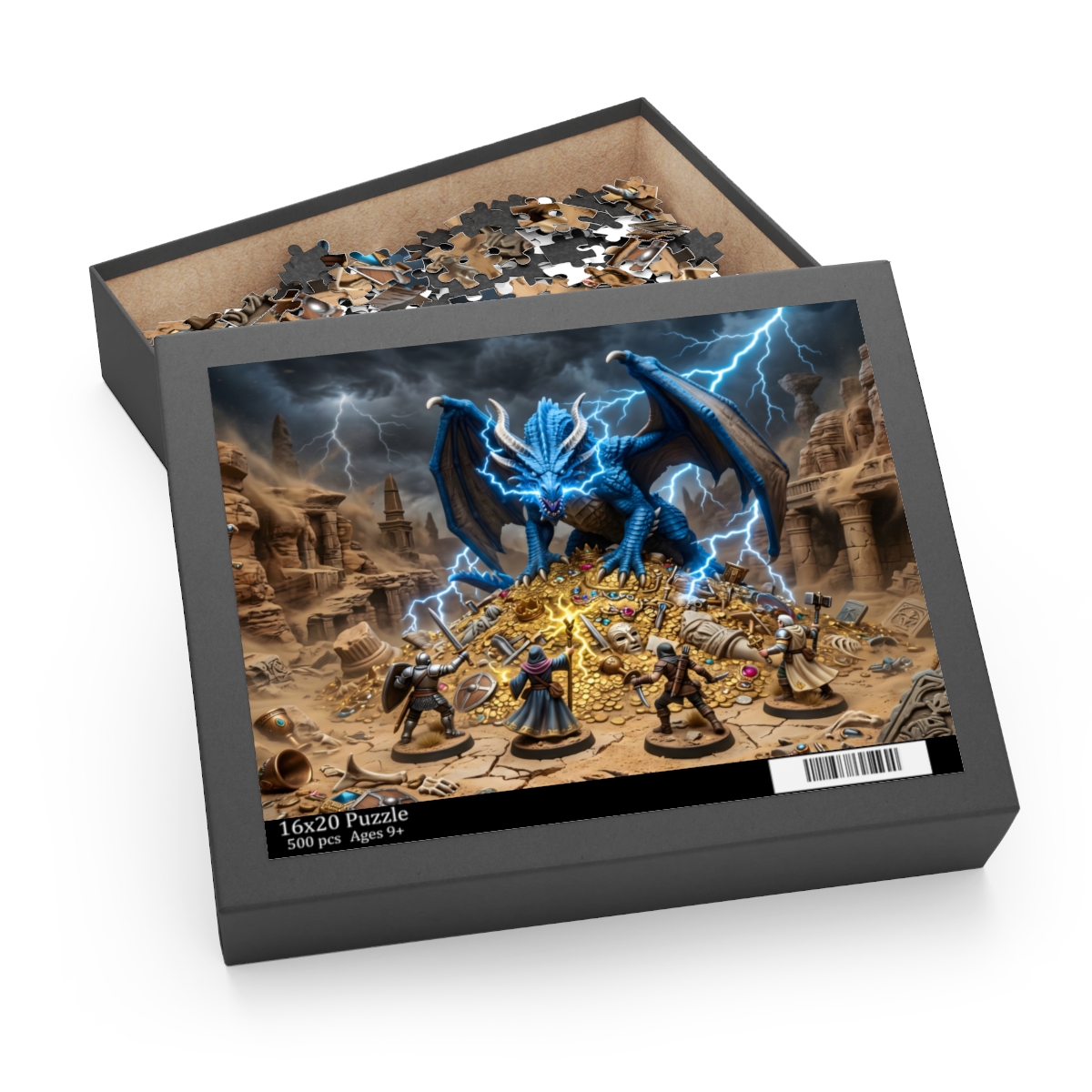 Blue Dragon Hoard Jigsaw Puzzle